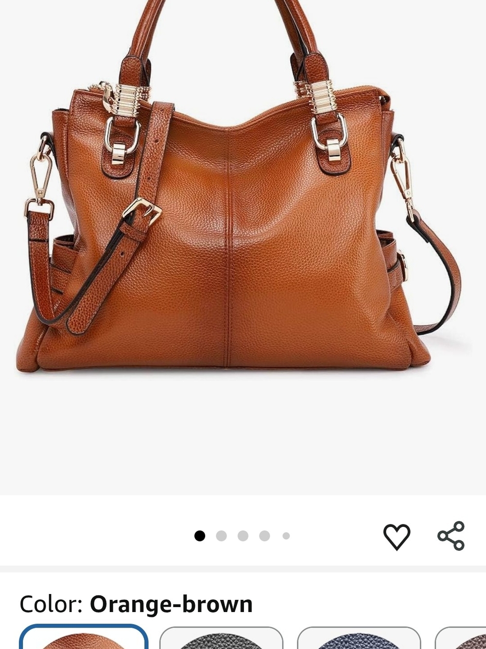 Classic Katee Leather Satchel Handbag - Elegant Everyday Tote - Picture 10 of 10